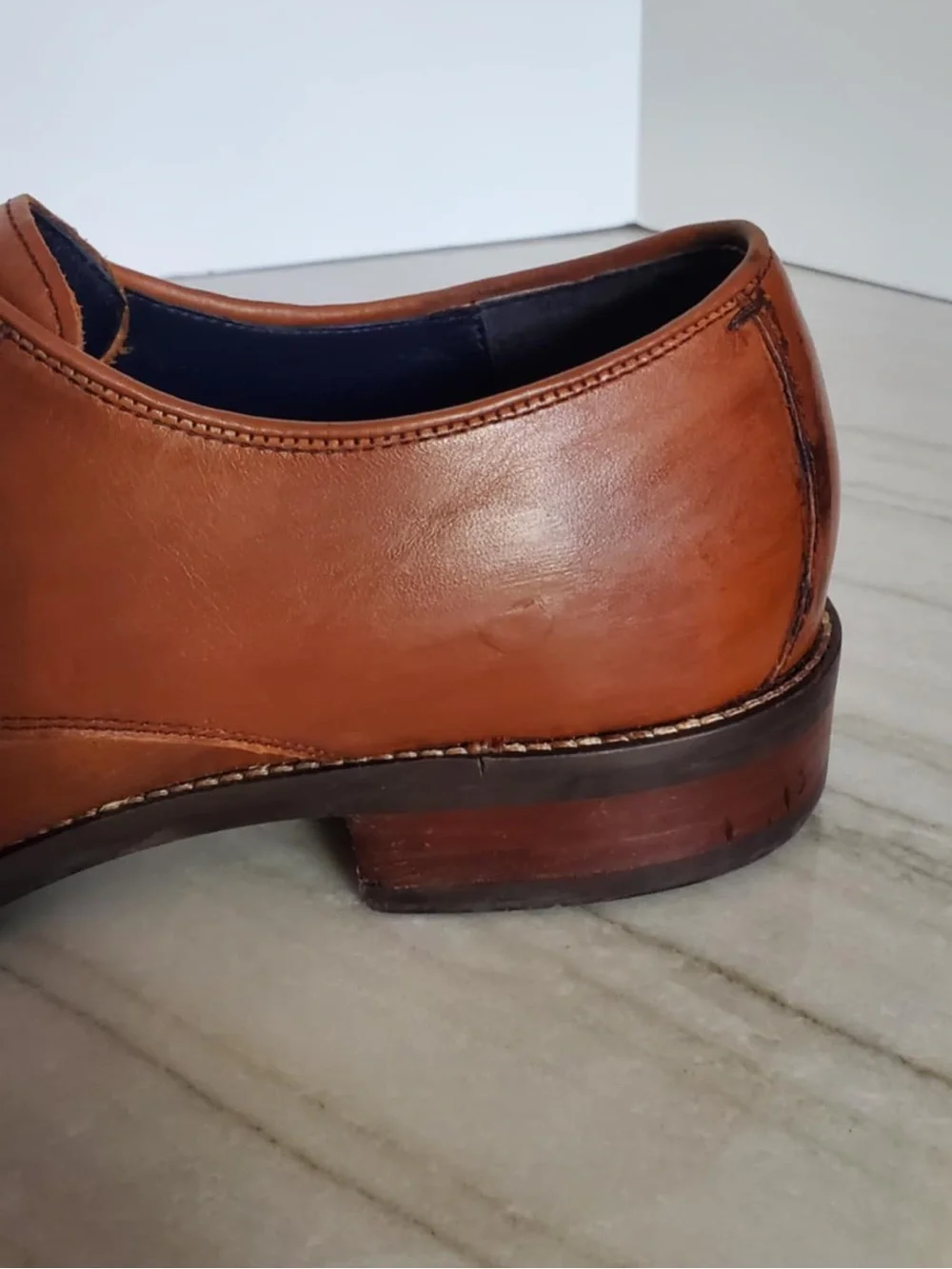 Cole Haan Grand OS Mens Size 10.5 Brown Leather Cap Toe Oxfords Dress Shoes